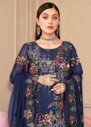 Ramsha Nayab Embroidered Chiffon Unstitched 3Pc Suit N-211
