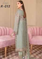 Ramsha Nayab Embroidered Chiffon Unstitched 3Pc Suit N-212