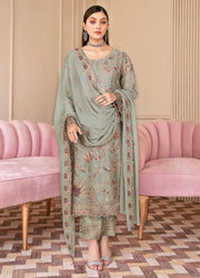 Ramsha Nayab Embroidered Chiffon Unstitched 3Pc Suit N-212
