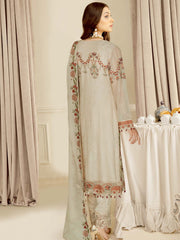 Ramsha Nayab Embroidered Weightless Chiffon Unstitched 3Pc Suit N-401