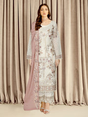 Ramsha Nayab Embroidered Weightless Chiffon Unstitched 3Pc Suit N-408