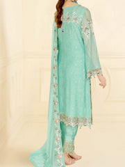 Ramsha Nayab Embroidered Weightless Chiffon Unstitched 3Pc Suit N-409
