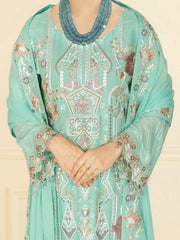 Ramsha Nayab Embroidered Weightless Chiffon Unstitched 3Pc Suit N-409
