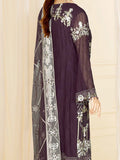 Ramsha Nayab Embroidered Weightless Chiffon Unstitched 3Pc Suit N-411