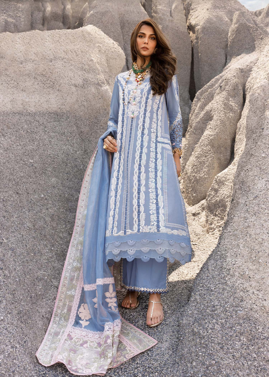 Saira Shakira Embroidered Luxury Lawn Unstitched 3Pc Suit NADINE-A