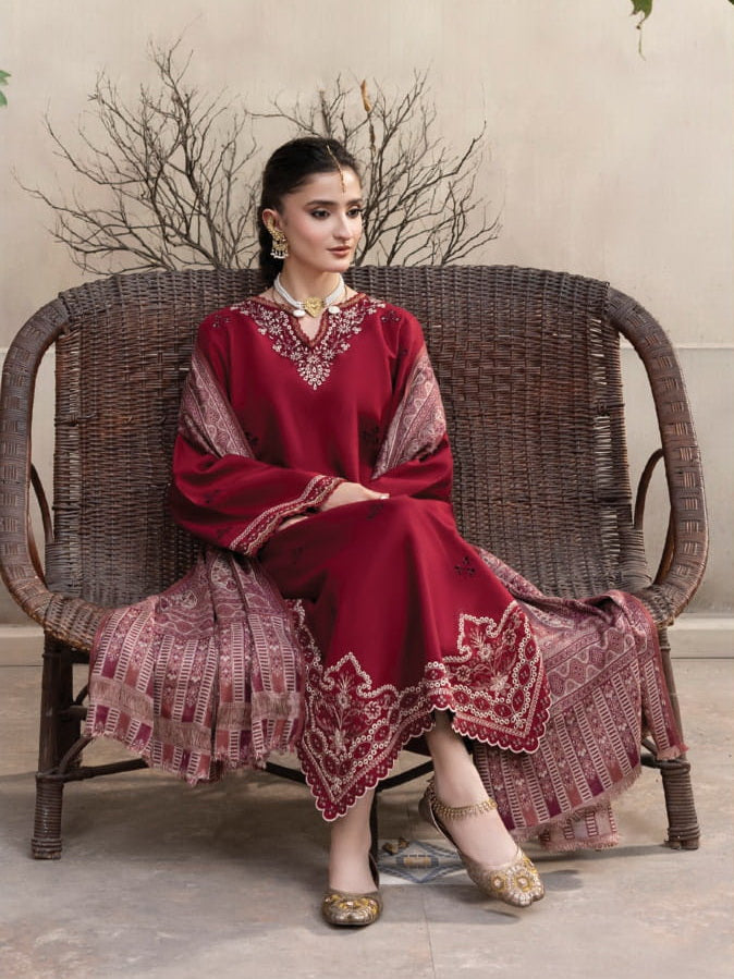 CELTS Nagar Vol-02 Premium Embroidered Dhanak Unstitched 3Pc Suit D-01