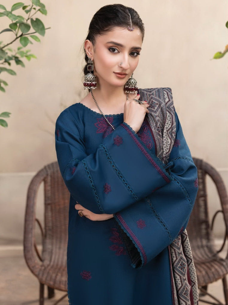 CELTS Nagar Vol-02 Premium Embroidered Dhanak Unstitched 3Pc Suit D-04