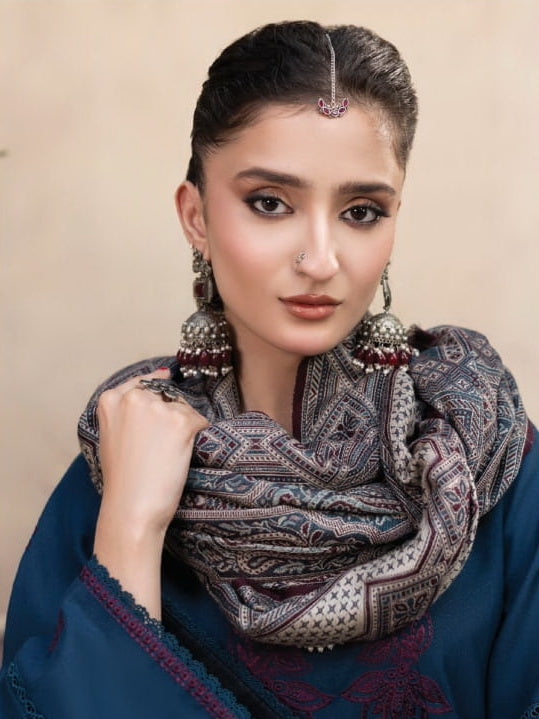 CELTS Nagar Vol-02 Premium Embroidered Dhanak Unstitched 3Pc Suit D-04