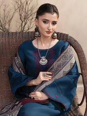 CELTS Nagar Vol-02 Premium Embroidered Dhanak Unstitched 3Pc Suit D-04