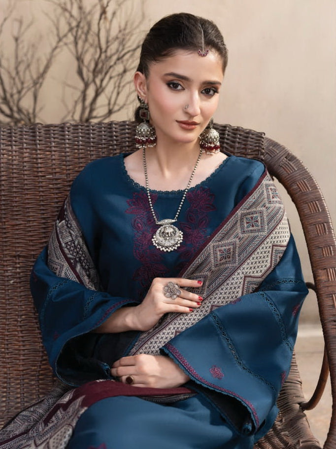 CELTS Nagar Vol-02 Premium Embroidered Dhanak Unstitched 3Pc Suit D-04
