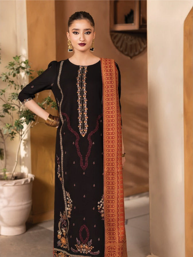 CELTS Nagar Vol-02 Premium Embroidered Dhanak Unstitched 3Pc Suit D-05