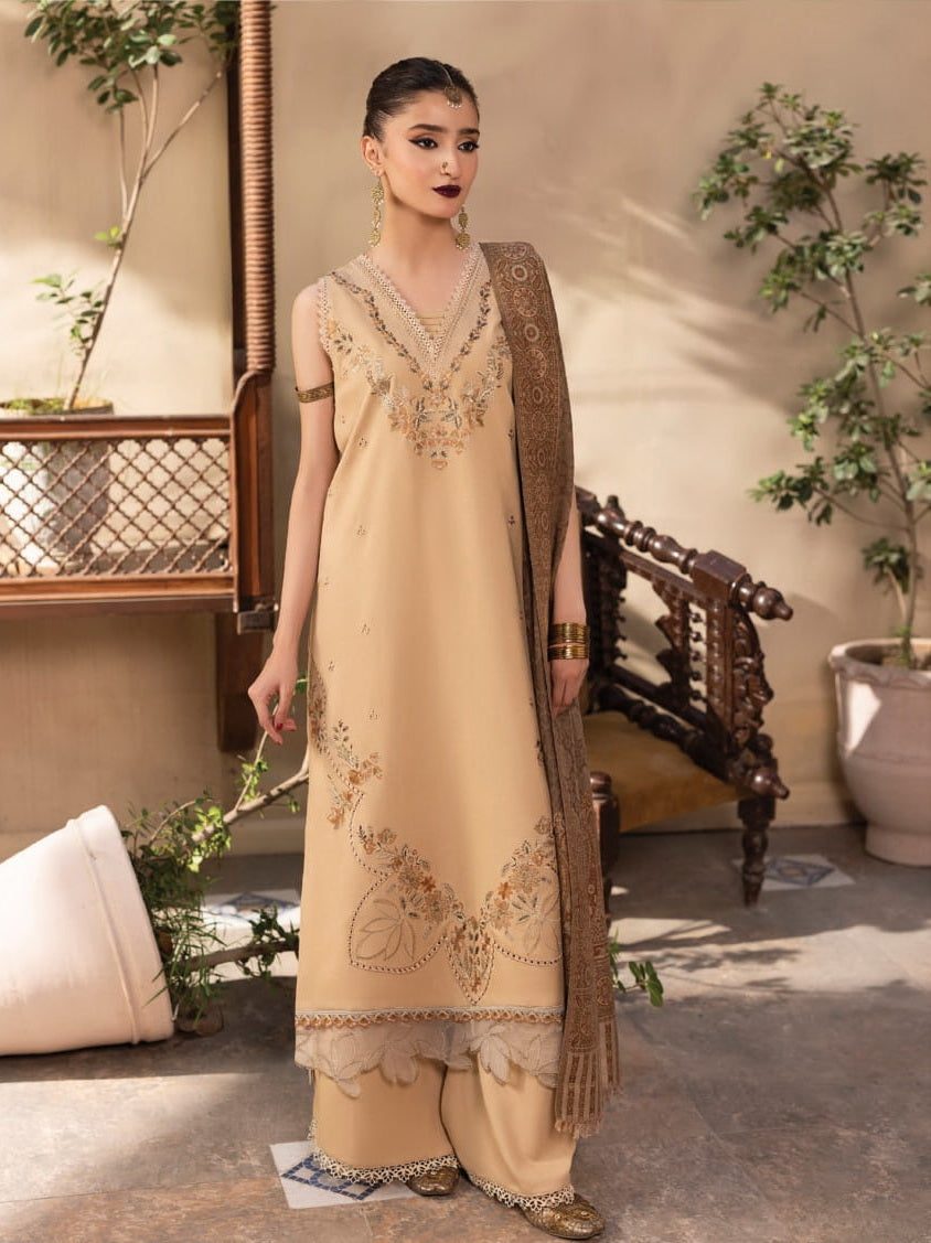 CELTS Nagar Vol-02 Premium Embroidered Dhanak Unstitched 3Pc Suit D-06