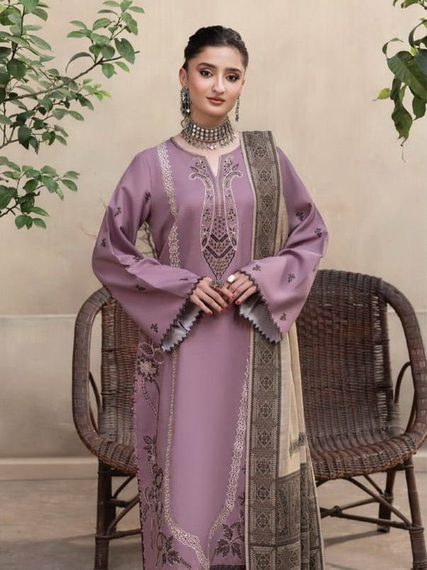 CELTS Nagar Vol-02 Premium Embroidered Dhanak Unstitched 3Pc Suit D-07