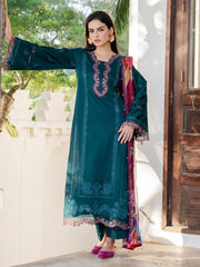 Dareen by IZEL Embroidered Luxury Lawn Unstitched 3Pc Suit - Nashmia