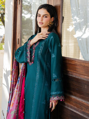 Dareen by IZEL Embroidered Luxury Lawn Unstitched 3Pc Suit - Nashmia