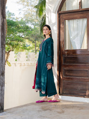 Dareen by IZEL Embroidered Luxury Lawn Unstitched 3Pc Suit - Nashmia