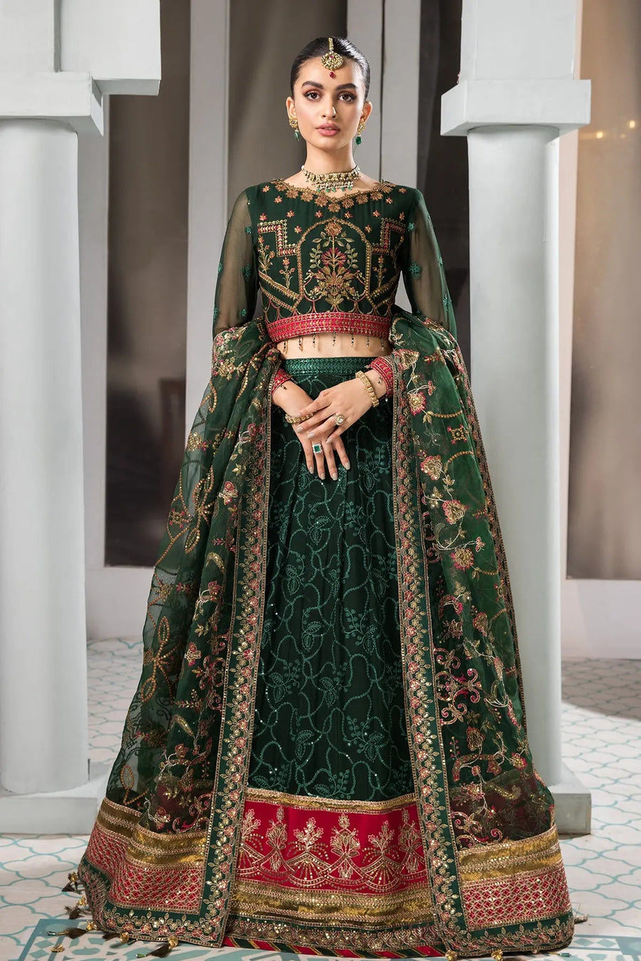 Alizeh Fashion Vasl-e-Meeras Unstitched Formal 3Pc Suit - 01 Naulakha