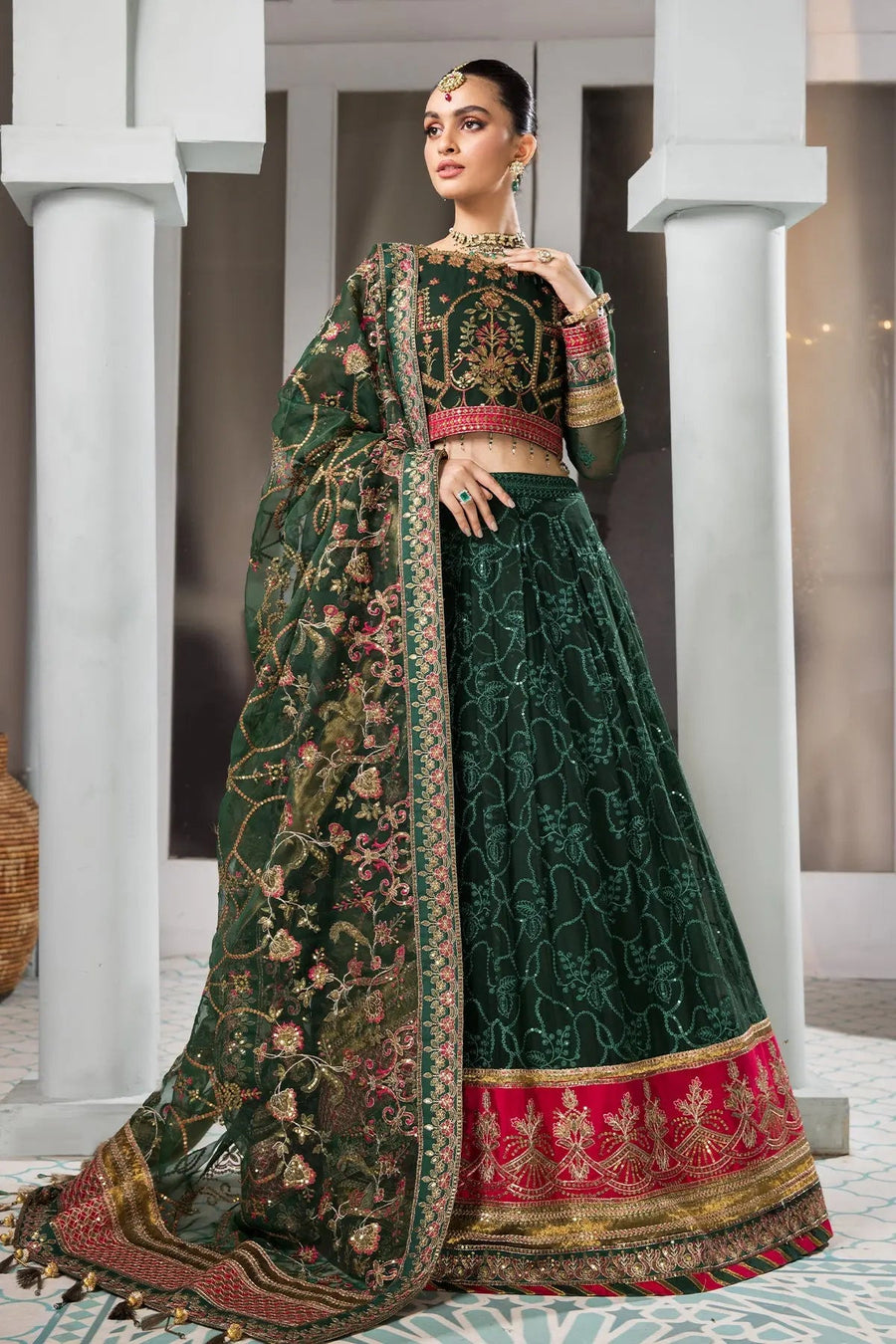 Alizeh Fashion Vasl-e-Meeras Unstitched Formal 3Pc Suit - 01 Naulakha