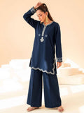 Faiza Faisal FNF Cords Embroidered Lawn Pret 2Pc Suit - NAVY SYMPHONY