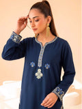 Faiza Faisal FNF Cords Embroidered Lawn Pret 2Pc Suit - NAVY SYMPHONY