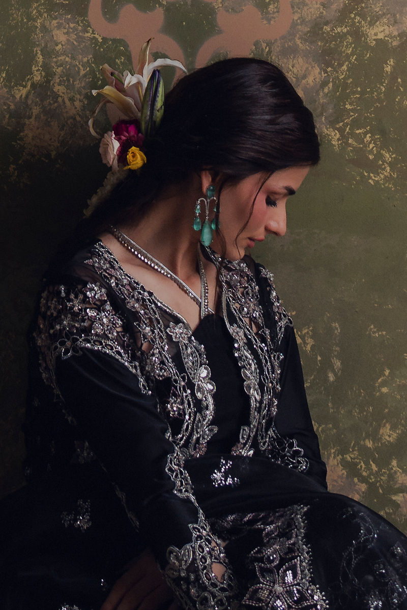 Zarposh Jahanara Festive Embroidered Organza Unstitched 3Pc Suit - NAYAB
