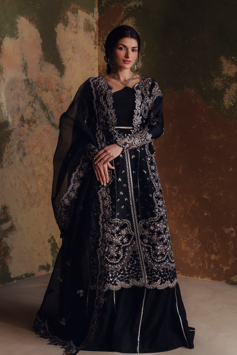 Zarposh Jahanara Festive Embroidered Organza Unstitched 3Pc Suit - NAYAB