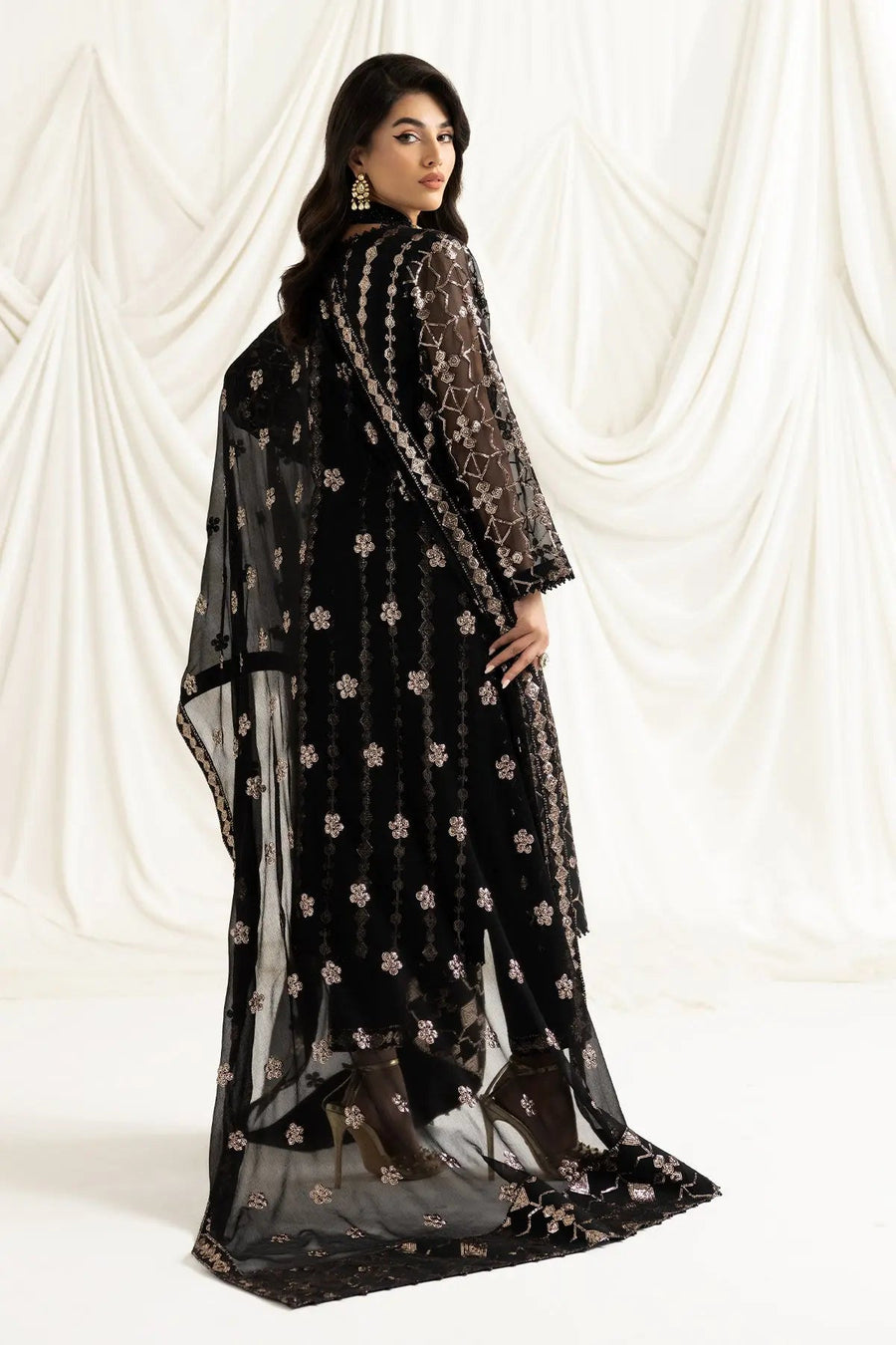AF-DUA-3019-Nazik Black Embroidered Chiffon