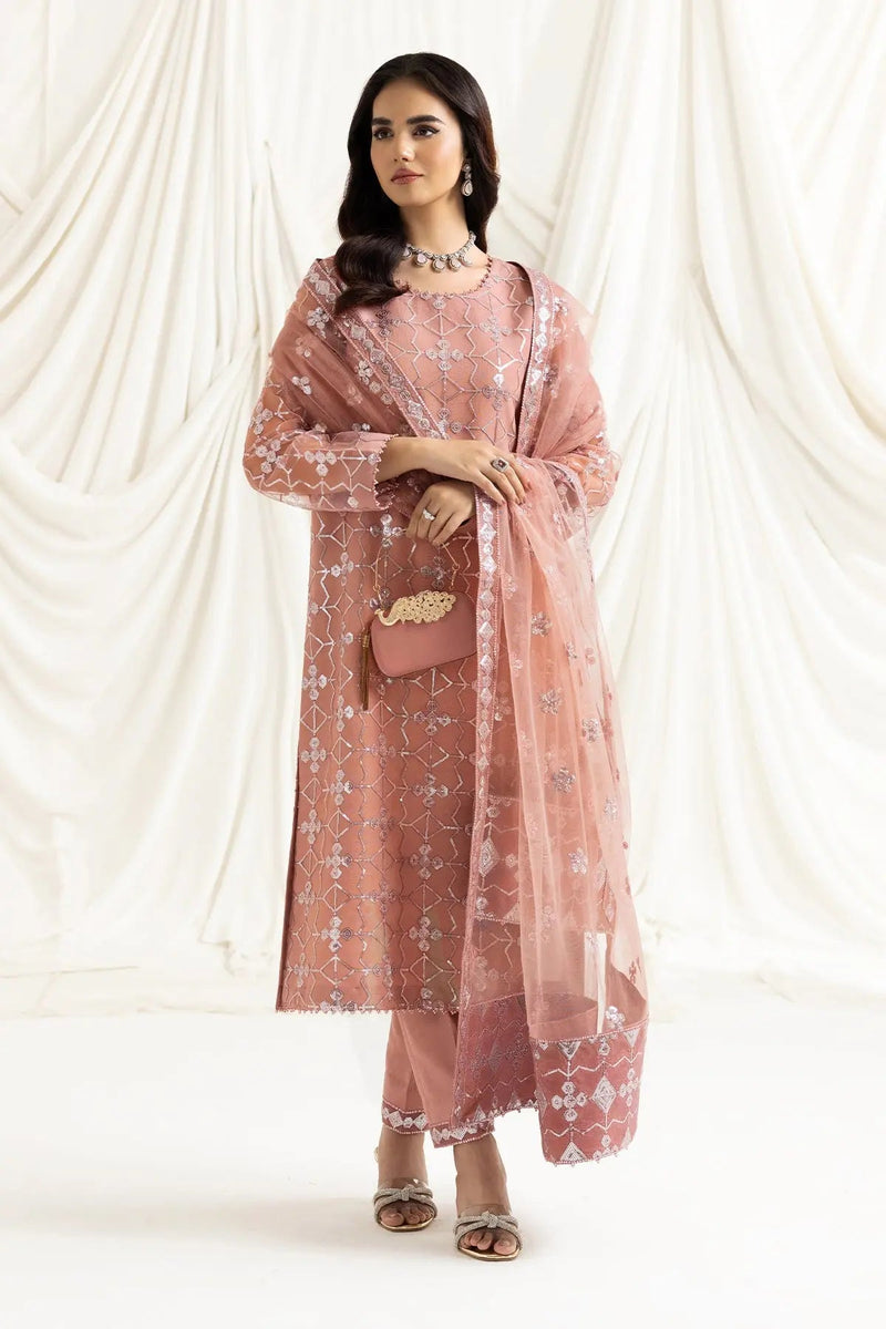 AF-DUA-3020-Nazik Pink Embroidered Chiffon