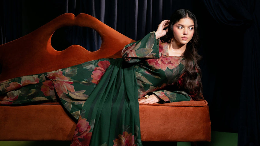Feathers Digital Printed Dhanak Unstitched 3Pc Suit NAZNEEN-FT420