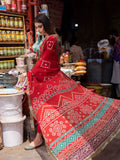 NUREH Bazaar Unstitched Chunri Mukesh Chikankari Lawn 3Pc Suit NDS-86