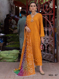 NUREH Bazaar Unstitched Chunri Mukesh Chikankari Lawn 3Pc Suit NDS-87