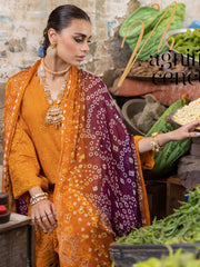 NUREH Bazaar Unstitched Chunri Mukesh Chikankari Lawn 3Pc Suit NDS-87