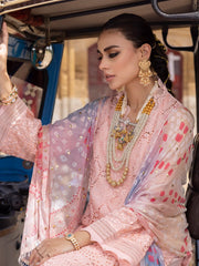 NUREH Bazaar Unstitched Chunri Mukesh Chikankari Lawn 3Pc Suit NDS-88