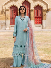 NUREH Bazaar Unstitched Chunri Mukesh Chikankari Lawn 3Pc Suit NDS-91