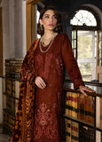 NUREH Exclusive Embroidered Leather Peach Unstitched 3Pc Suit NE-120