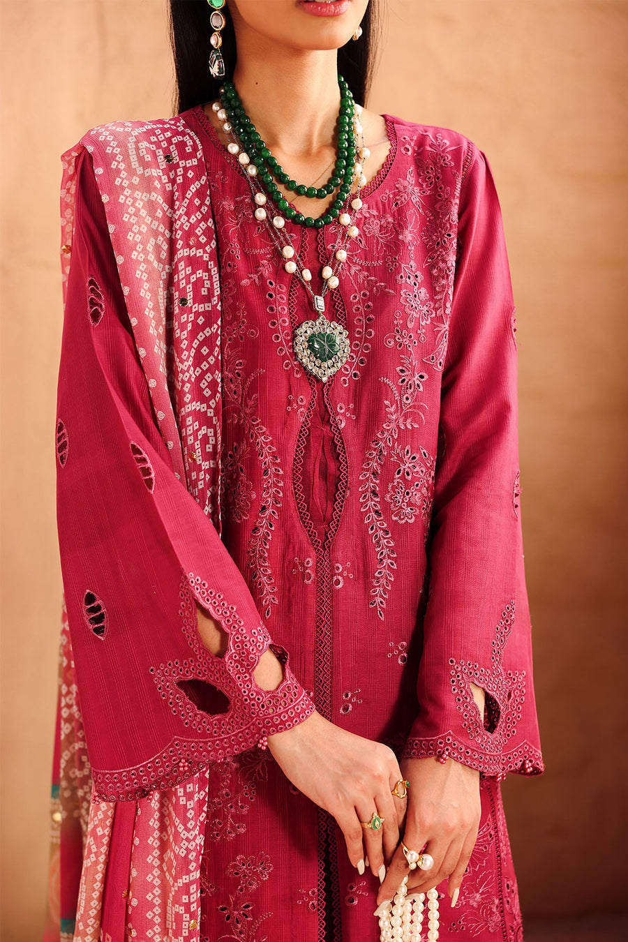 NUREH Bazar Chikankari Doriya Lawn Unstitched 3Pc Suit NE-158