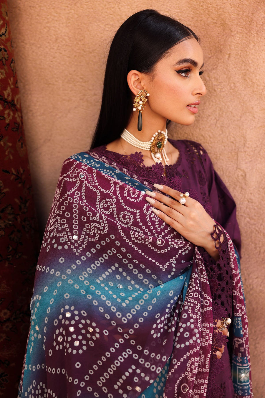 NUREH Bazar Chikankari Doriya Lawn Unstitched 3Pc Suit NE-161