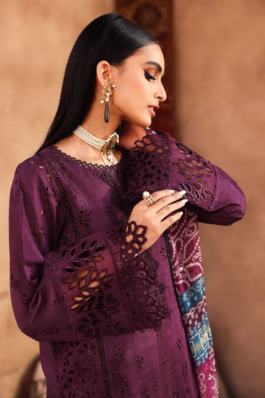 NUREH Bazar Chikankari Doriya Lawn Unstitched 3Pc Suit NE-161