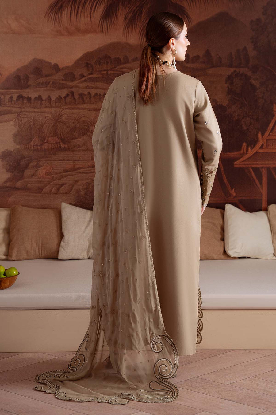 NUREH Exclusive Embroidered Karandi Unstitched 3Pc Suit NE-170