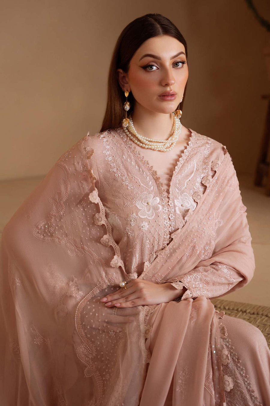NUREH Exclusive Embroidered Karandi Unstitched 3Pc Suit NE-172