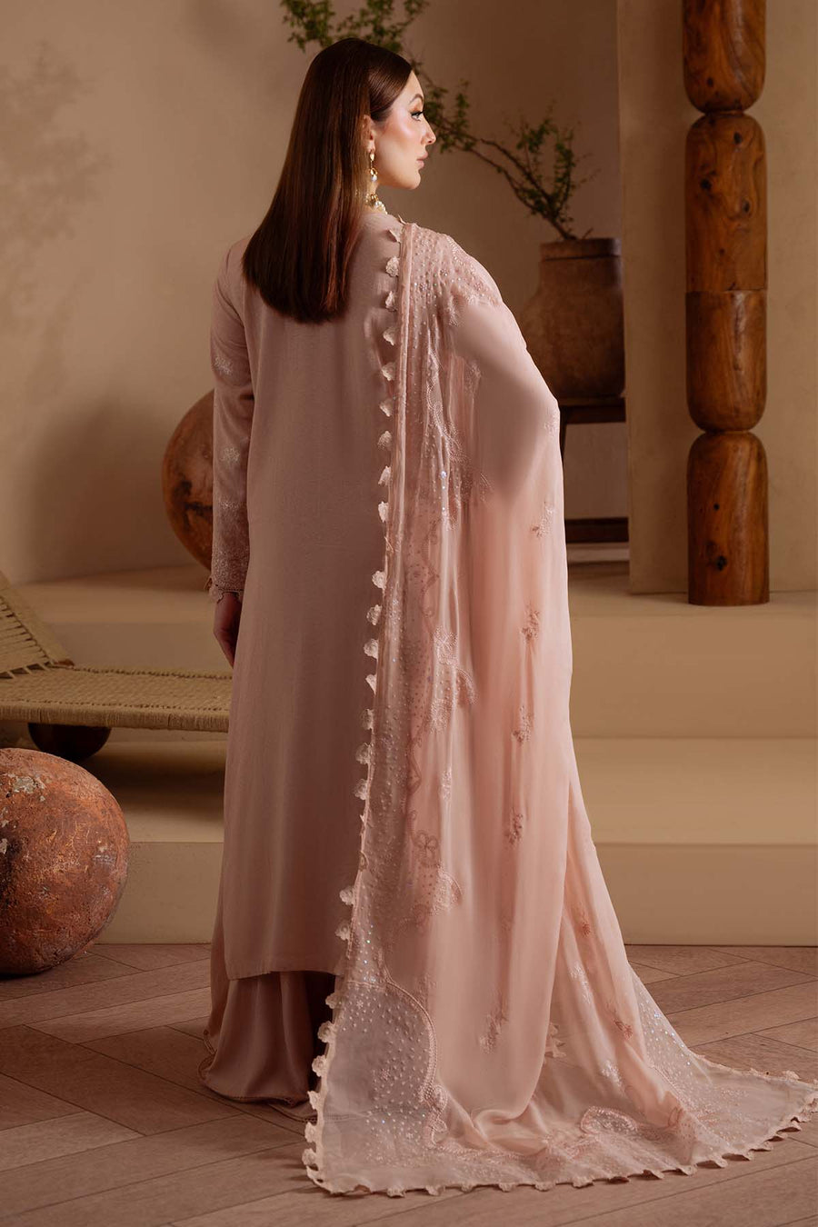 NUREH Exclusive Embroidered Karandi Unstitched 3Pc Suit NE-172