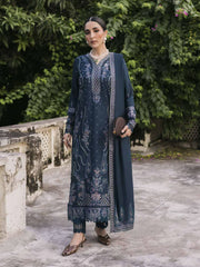 NUREH Exclusive Embroidered Marina Twill Unstitched 3Pc Suit NE-175