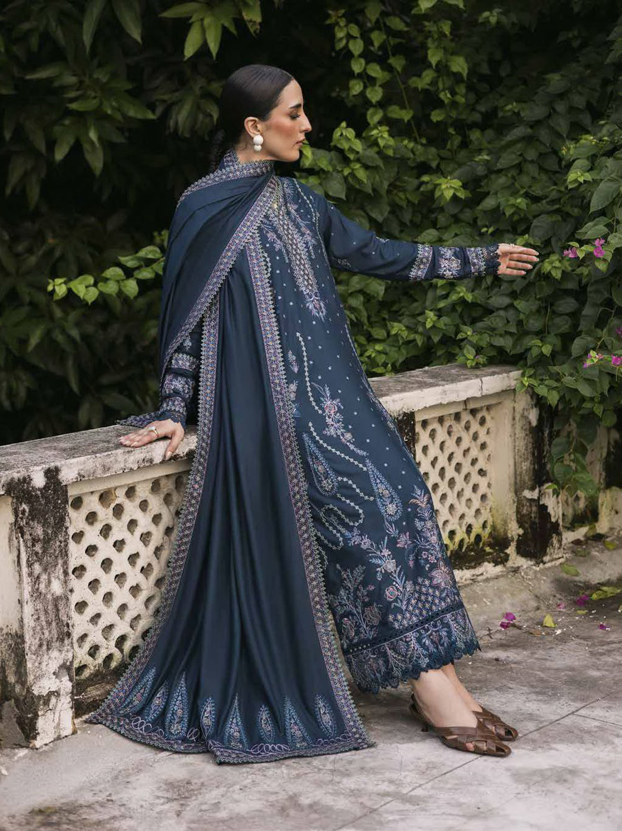 NUREH Exclusive Embroidered Marina Twill Unstitched 3Pc Suit NE-175