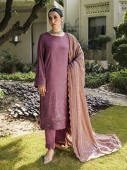 NUREH Exclusive Embroidered Marina Twill Unstitched 3Pc Suit NE-177