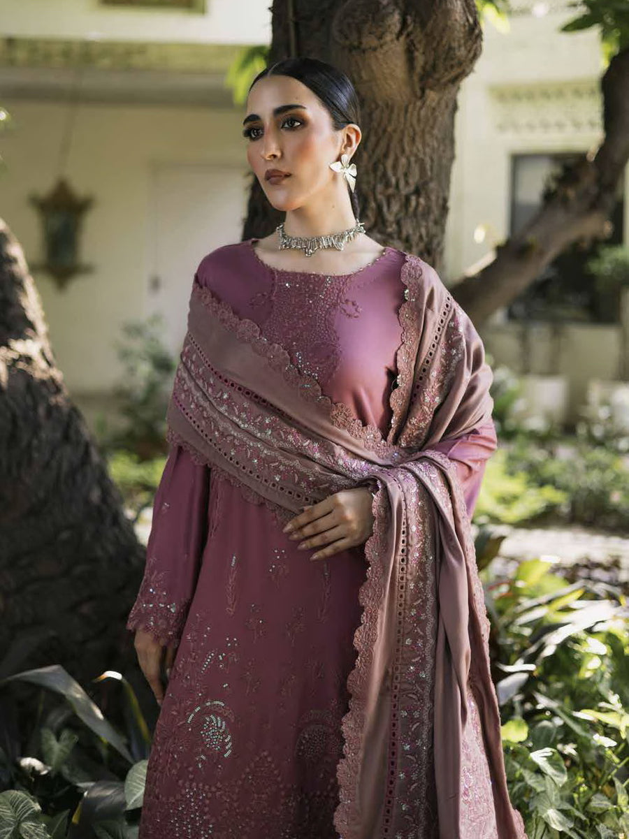 NUREH Exclusive Embroidered Marina Twill Unstitched 3Pc Suit NE-177