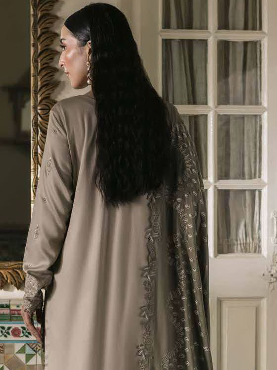 NUREH Exclusive Embroidered Marina Twill Unstitched 3Pc Suit NE-178