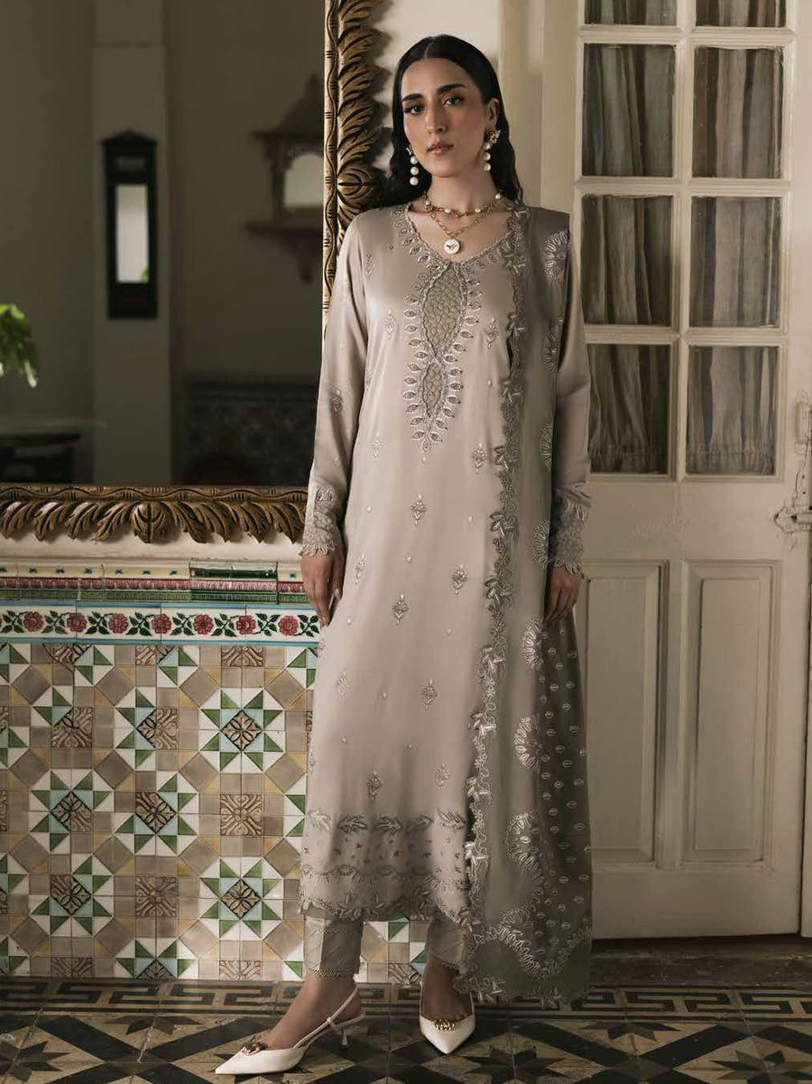 NUREH Exclusive Embroidered Marina Twill Unstitched 3Pc Suit NE-178