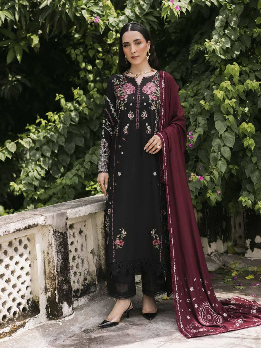 NUREH Exclusive Embroidered Marina Twill Unstitched 3Pc Suit NE-179