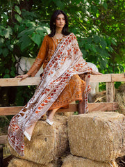 NUREH Exclusive Embroidered Leather Peach Unstitched 3Pc Suit NE-188