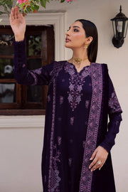 NUREH Exclusive Embroidered Leather Peach Unstitched 3Pc Suit NE-198